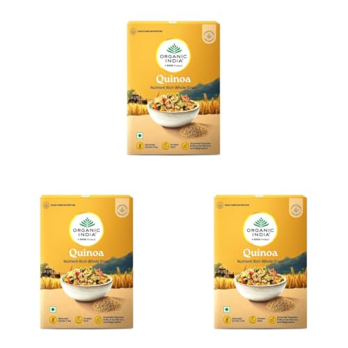 Image of A TATA Product - Organic India Quinoa - 500g | Nutrient-Rich Whole Grain | Protein-Rich | Gluten-Free | Source of Iron & Magnesium (Pack of 3)