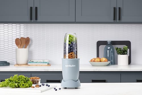 Nutribullet Pro 900 - Frullatore Multifunzione, Frullatore Per Smoothie Nutrienti, Frutta E Verdura, Design Compatto, Uso Facile E Pulizia Veloce, 900W, Bicchiere 710Ml, Blu Grigio (NB904MASL) - 2