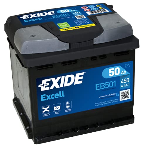 EXIDE Excell EB501 Batterie de Voiture 50Ah 450A Cover