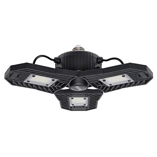 LED Garage Lights, 60W Triple Glow Garage Ceiling Light, High Bay Deformable LED Corn Light Bulbs with 6000LM 6000K Daylight,UFO LED Low Bay Light for Basement Garage Workshop Warehouse,ETL Listed