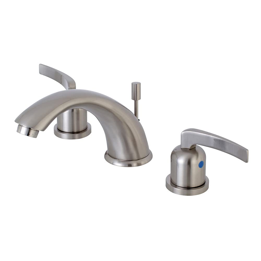 Kingston Brass KB8968EFL Centurion 8" Widespread Lavatory Faucet with Retail Pop-Up, Brushed Nickel