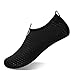 Chaussures d'eau Hommes Femmes Chaussettes de Sport Aquatique de Nager de Surf de Yoga de Nager de Surf de Plage Pieds Nus à Séchage Rapide Aqua Water Shoes (S108 Noir, 38/39EU)