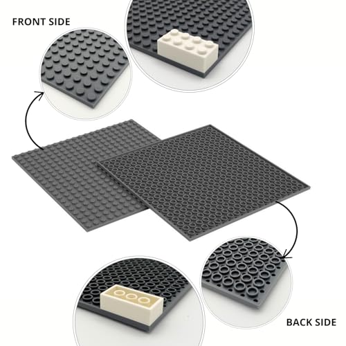 Image of Classic Baseplate - Building Kit for Toddlers & Kids - 20 x 20 Studs - 6.3 x 6.3 inches - Pack of 4 Baseplates - Compatible with Major Brands