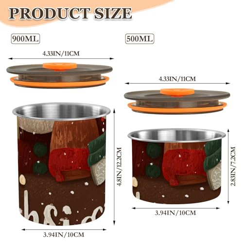 Contenedor Hermético para Café de Acero Inoxidable 900 ml miniatura 3