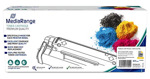Mediarange Cartouche de Toner Compatible avec HP CC532A / 304A CE412A / 305A CF382A / 312A Jaune