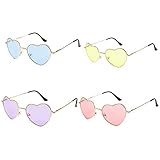 TUDUZ Damen Mode Katzenaugen Shades Sonnenbrille Design Integrierte UV Süßigkeit Farbige Gläser (Gelb)