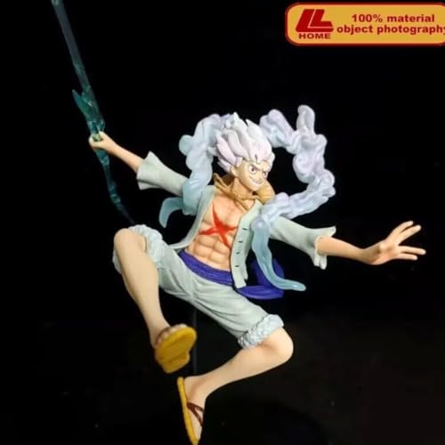 Image of Blue Aura Gear 5 Monkey D Luffy Action Figure Height-21cm Multicolour PVC Collectible | Luffy in Air