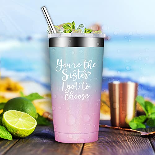Birgilt Best Friend Gift For Women - Funny Birthday Christmas Gifts For Female Friends Sisters Women - You're The Sister I Got To Choose 20 Oz Friend Tumblers For Women #TOP7