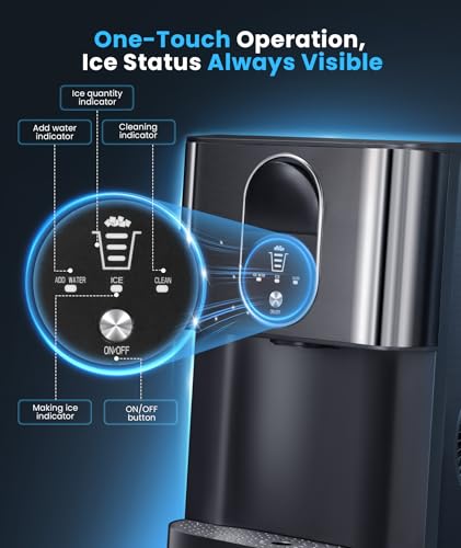 Image of Nugget Ice Makers Countertop, 44lbs /24H Crushed Ice Machine