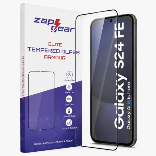 Image of Tempered Glass for Samsung Galaxy S24 FE and Galaxy M56 (6.7 Inch) With Installation Kit | 9H Edge to Edge Screen Protector | Anti-Scratch