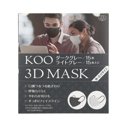 �N�[�E���f�B�J���E�W���p�� KOO 3D MASK �_�[�N�O���[���C�g�O���[ 30��
