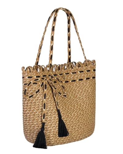 Eric Javits Squishee St. Tropez Straw Tote Bag for Women