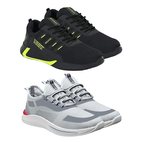 Image of BRUTON Shoes, Men's Sports Shoes, Perfect Sport Shoes & Running Shoes for Men's (Pack of 2 Combo)