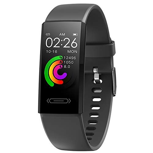 BOZLUN Smartwatch,Reloj Inteligente para Hombre Mujer Pantalla a Color de 1.14 '' Pulsera de Actividad con Monitores de Actividad,50M a Prueba de Agua,Carga Portátil para Android iOS(Negro)
