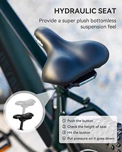 Heybike Brawn 750W Electric Bike For Adults,28Mph 26'' Fat Tire Ebike With 48V 18Ah Removable Battery,Off Road Electric Mountain Bike,Hydraulic Front Fork Suspension Electric Bicycles(Brawn-Green) #TOP5