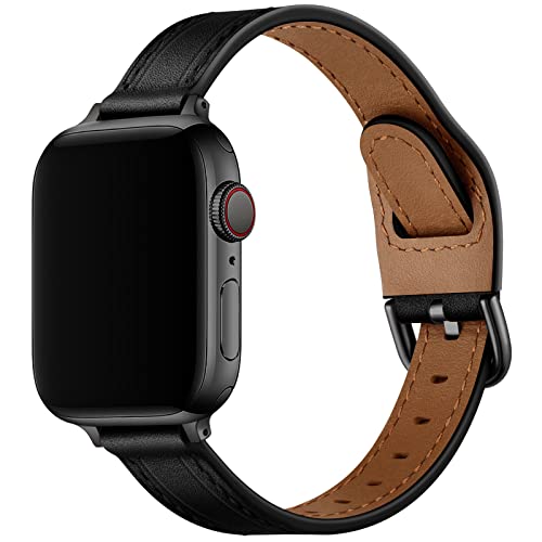 Bracelet Apple Watch fin en cuir pour femme, l'accessoire idéal du bureau au dîner