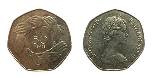 Monedas para coleccionistas - Fuera de circulación británico de 1973 cincuenta peniques / 50p Coin / Gran Bretaña