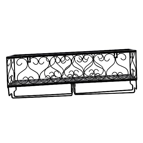 ABOOFAN 1Pc Wall Mounted Wine Cup Organizer Rack Iron Wine Glass Holder Retro Design for of Wine Glasses for Home Bar and Kitchen Finish