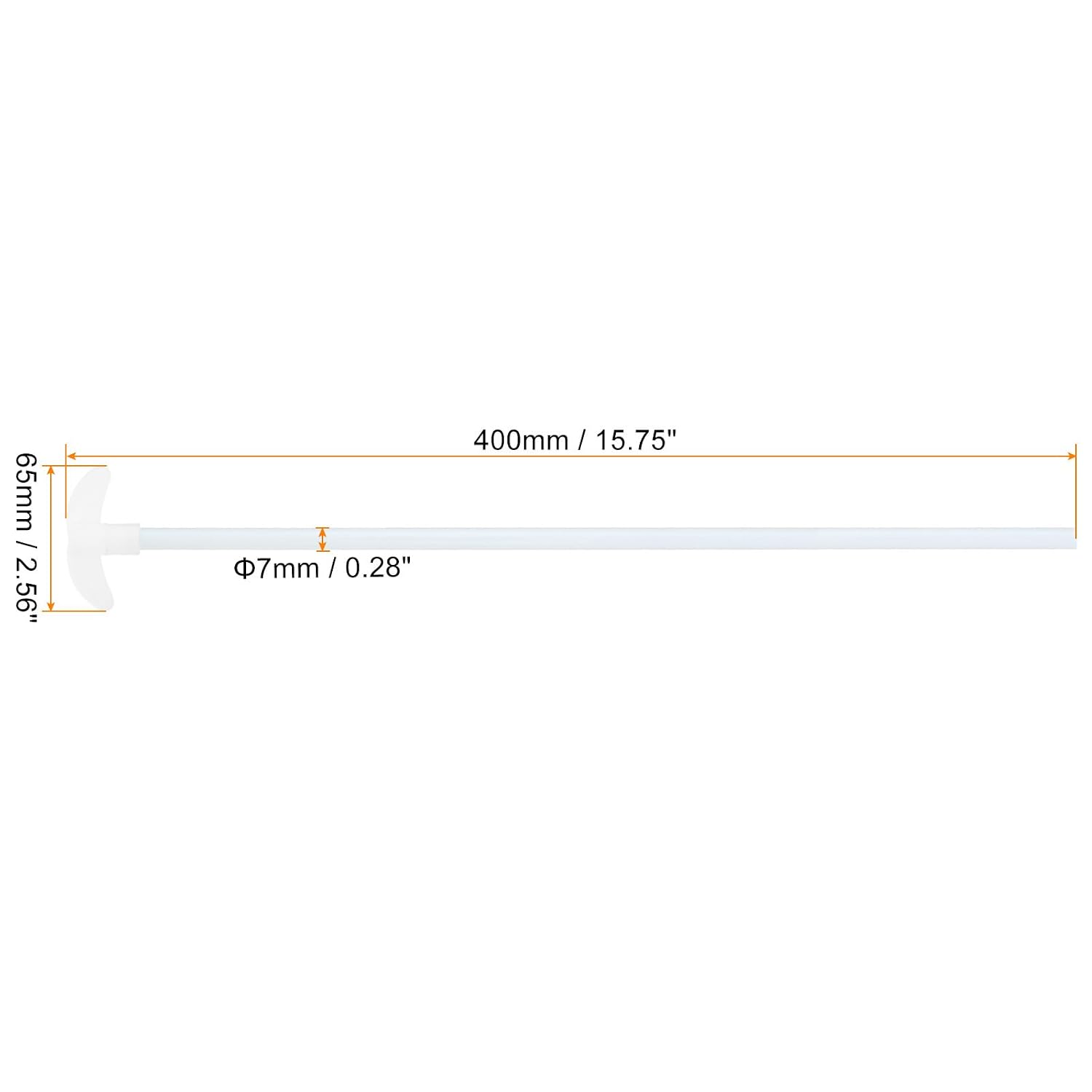 MECCANIXITY PTFE Electric Stirring Rod 400x65mm Length Overhead Stirrer Mixer Shaft with Foldable Paddle for Lab