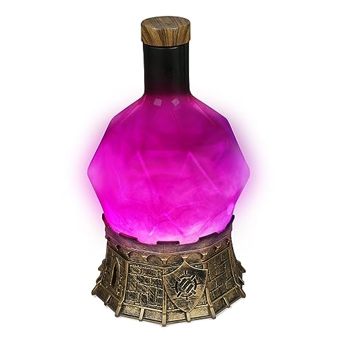 ENHANCE Luz de Poción Mágica para Juegos Mística Giratoria, Botella de Poción Mágica para Juegos de Mesa, Decoración de Escritorio, Suave y Brillante, Elixir Morado