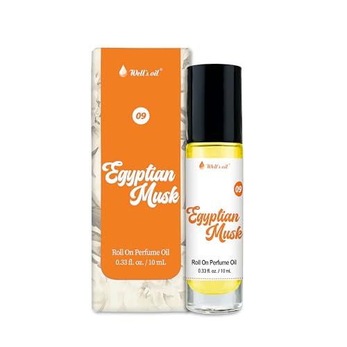 Wells Oil Roll-On Perfume Oil (Egyptian Musk) | Oil-Based Fragrance | Long-Lasting Wear | Paraben-Free | 0.33 fl oz / 10 ml