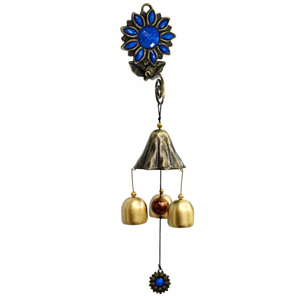 Campanelli A Vento Solari Da Esterno Con Lanterna A LED A Forma Di Girasole, Decorazione Da Giardino Commemorativa, Altezza 102 Cm - 2