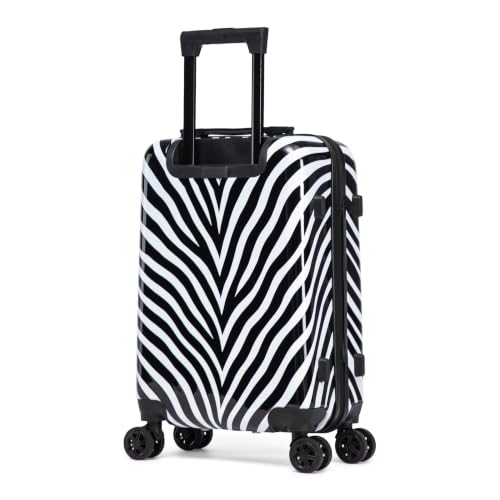 Image of InUSA Zebra Print 20-Inch Carry-on Hardside Spinner Luggage and TSA Lock