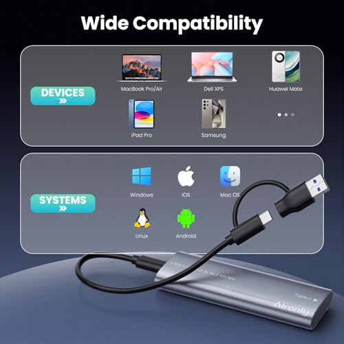 Carcasa externa M.2 NVMe aluminio USB 3.2 Gen2 10Gbps miniatura 4