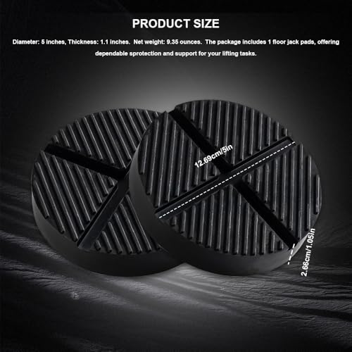 Image of Floor Jack Rubber Pad, Cross Beam Jack Adapter, Upgrade Sturdy Rubber Lift Jack Pucks, Universal Jack Adapter Pinch Weld Side Frame Rail Protector Puck /Pad for Your Car, SUV and Vehicles