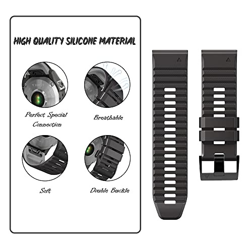 Niboow QuickFit 22mm Strap for Garmin Fenix 8 47mm/Fenix E 47mm/Fenix 7 Pro Solar/Fenix 7/Epix 2 Pro 47mm - Image 2
