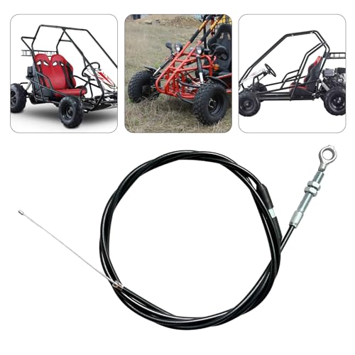 Image of 75 inch Go Kart Throttle Cable Kit Compatible with VM22 VM24 PZ27 Predator 212cc 196cc GX200 GX160 6.5hp Engine Manco American Sportworks Yerf Dog Buggy Go Cart MiniBike Lawn Mower Replacement Parts
