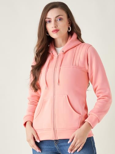 Image of Pivl Women Solid Hooded Jacket for Winter