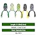RUNCL Topwater Frog Lures 5PCS, Durable Lifelike Silicone Bass Bait, Floating Realistic Frog Lures Kit for Freshwater Saltwater, Topwater Fishing Lures for Pike Snakehead Salmon Trout Catfish