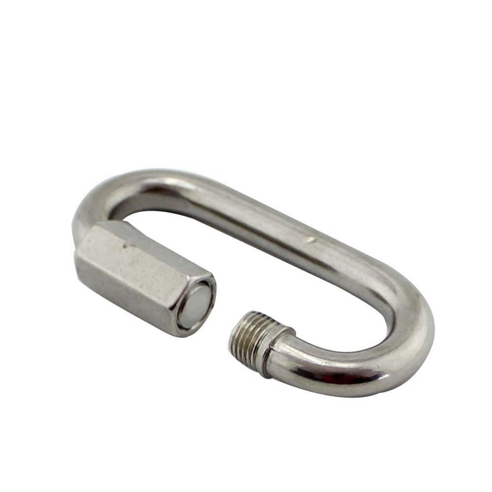 Generic 316 Stainless Steel Locking Clips Chain Quick Link Connector for Swing Outdoor Camping (5mm(20g/Item), 6)