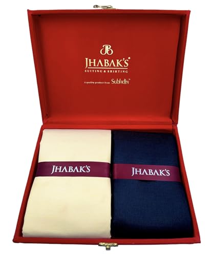 Image of JHABAK'S Unstitched Cotton Blend Solid Shirt & Trouser Fabric - 2.25 m Shirt Cloth - 1.20 m Pant Piece (Pack of 10) - VELVET Collection - B