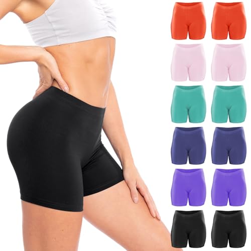 Image of Sexy Basics Women's Cotton Stretch Boyshort Boxer Briefs | Light Weight Undershort Trunks | Multi Packs & Colors