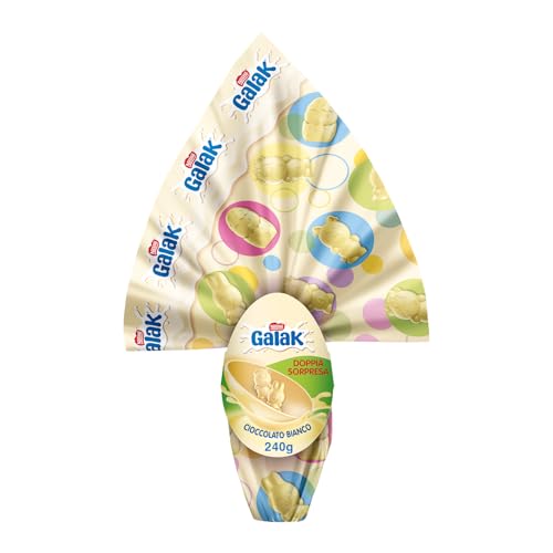 GALAK Uovo di Pasqua 2026 Cioccolato Bianco con Sorpresa e...