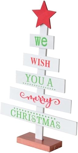 Decoración de escritorio para mesa de comedor, decoración de Navidad, decoración de mesa, decoraciones de fiesta de Navidad, decoraciones de madera,