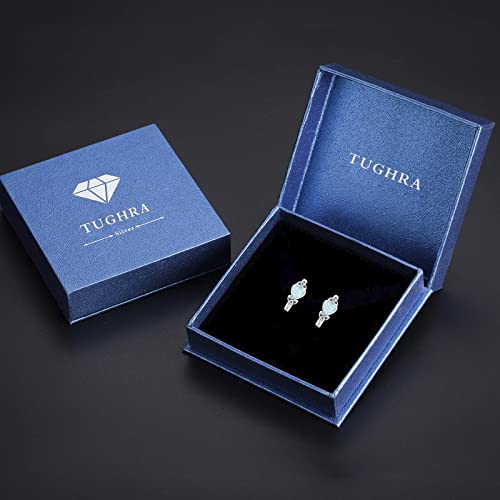 Opal Hoop Earrings For Women Teen Girls S925 Sterling Silver Small Hoop Earrings Hinged Huggie Earrings Opal Hoops Celtic Knot Heart Earrings Dainty Opal Jewelry Gifts For Mom Grandma Daughter #TOP6