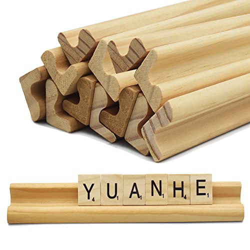 Set de 12 soportes de madera para fichas Scrabble