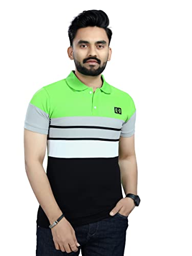 Image of Men's Regular Fit Striped Polo T-Shirts
