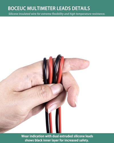 Image of Silicone Test Lead Set Multimeter Insulated Test Leads Extension CAT III, CAT IV, 10A