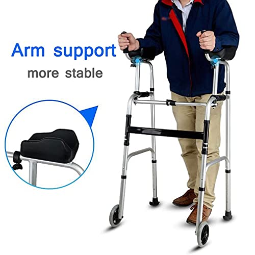 Looprek Rollator Loophulpmiddel voor ouderen Opvouwbaar Verstelbare hoogte Hulpmiddel voor beperkte mobiliteit Trainer voor de onderste ledematen Verlangen naar onafhank - Afbeelding 16