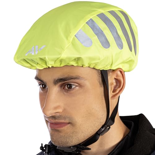 AVANA Regenschutz für Fahrradhelm Reflektoren Helmüberzug reflektierende...