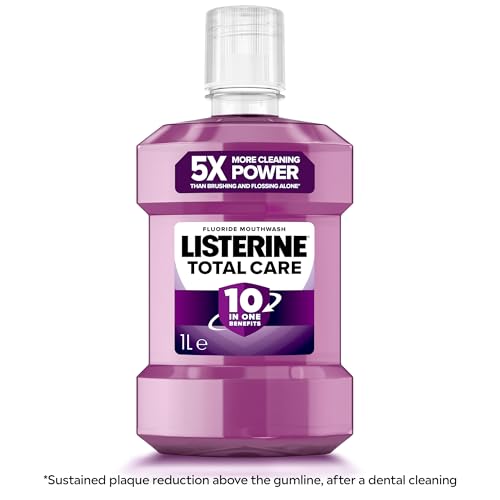 Listerine Total Care Antibacterial Mouthwash (1000ml), Caring and Cleansing Mouthwash with 10-in-1 Benefits, Clean Mint-Flavoured Mouthwash to Freshen Breath - Image 3