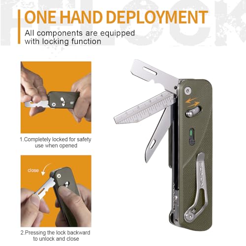 Image of ROXON S505G Flex Shears-Modular Design Multitool with Fixed Big Scissor-Interchangeable Blade of BA01-BA17 & Changeable Implements of FT01-FT12(Green)