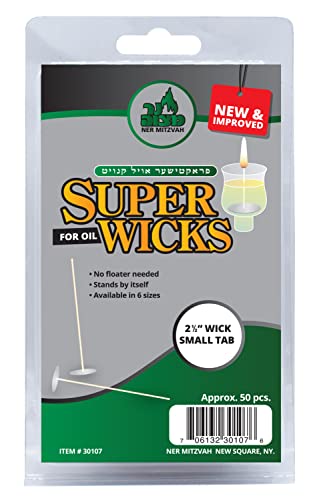 Mèches de coton de qualité supérieure Ner Mitzvah, base stable pour verrerie fine, 50 pcs - 4