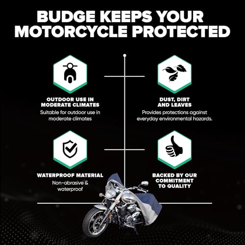 Budge Lite Motorcycle Cover, Water-Resistant, Fits Motorcycles up to 114" by Budge - Used condition - Image 6