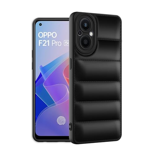Image of Plus Puffer Case Camera Protection Soft Back Cover for Oppo F21 Pro 5G / F21s Pro 5G - Black