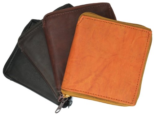 MARSHAL Zip Around Bifold Wallet with Snap Down Coin Purse for Men4